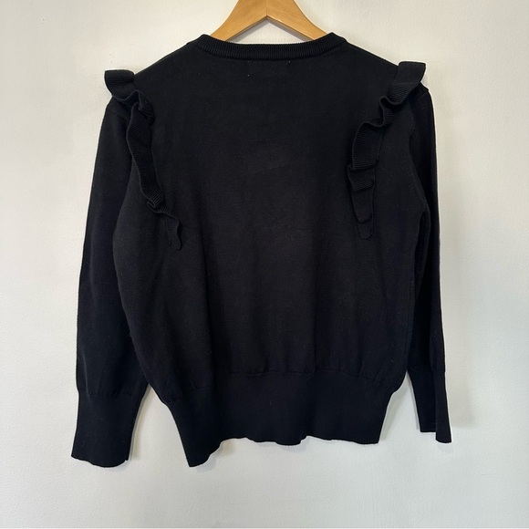 LUCCA Crew Neck Sweater with ruffle sleeve - Picture 6 of 7